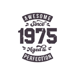 Born in 1975 Awesome Retro Vintage Birthday, Awesome since 1975 Aged to Perfection