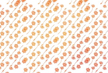 Light Orange vector doodle pattern.