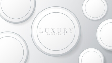Luxury white and silver abstract background  ,Illustration modern template deluxe design background , illustration Vector EPS 10