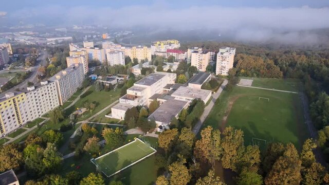 Aerial view of Kosice city in Slovakia