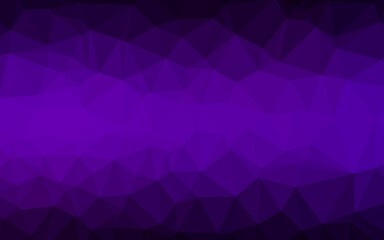 Fototapeta premium Dark Purple vector blurry triangle template.