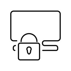 Obraz premium system security icon on white background, vector illustration.