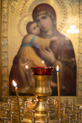 candles in the church