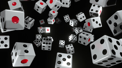 Abstract Dice Background 3d Render