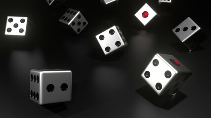 Abstract Dice Background 3d Render