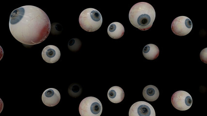 Abstract Spooky Eyes Background 3d Render