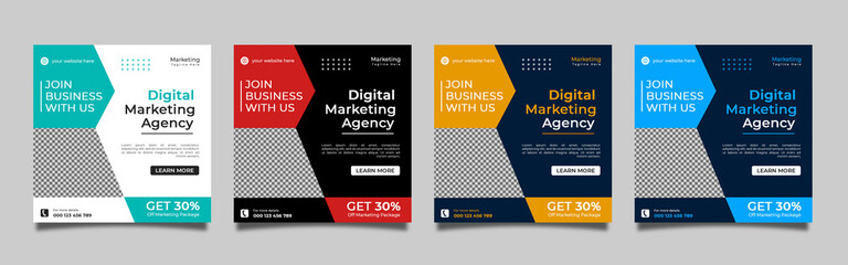 Digital Marketing Social Media Post Template | Social Media Post Design for Digital Marketing Agency |Facebook Instagram post design	