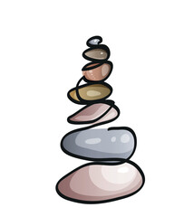 One line drawing of stone tower
One continuous line drawing of goals and balance concept.