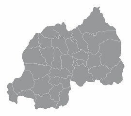 Rwanda administrative map