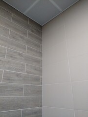 Obraz premium Corner of the room inside the room: two walls and a ceiling. High quality photo