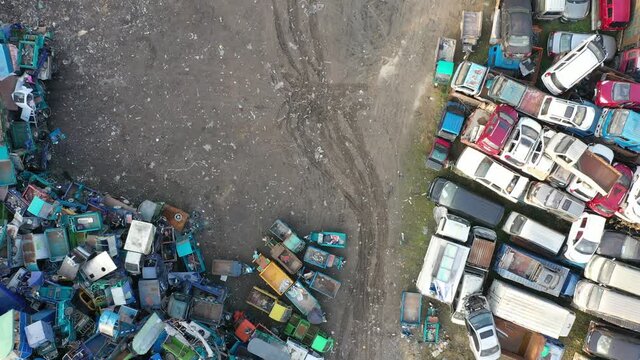Scrap car recycling station	
