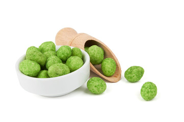 Wasabi coated peanuts