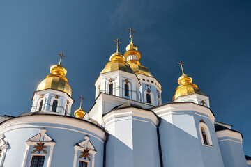 Fototapeta na wymiar St. Michael's Golden-Domed Monastery is a functioning monastery in Kyiv, Ukraine