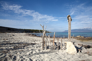 Isola di Pianosa, Italia. Spiaggia di Cala Giovanna.