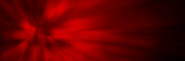 Blurred dark red zoom perspective background header. Motion texture. Wide screen abstract soft explosion effect wallpaper. Panoramic web banner with copy space for design