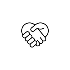 Icono de apretón de manos. Trato hecho
