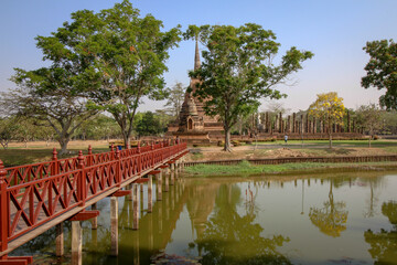 Fototapeta na wymiar Ruins from the historic city of Sukhothai