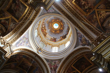 Interior of the St. Paul's Cathedral, Mdina, Malta  