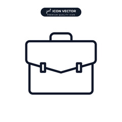 Briefcase icon symbol template for graphic and web design collection logo vector illustration