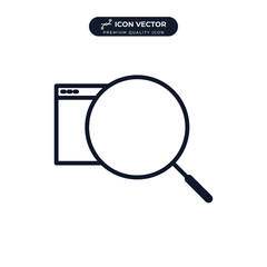 Search icon symbol template for graphic and web design collection logo vector illustration