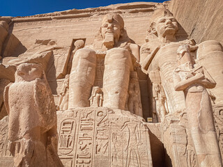 Abu Simbel, a rock in Nubia, two ancient Egyptian temples, the time of Ramses II