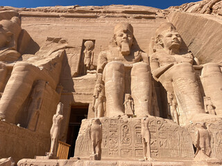 Abu Simbel, a rock in Nubia, two ancient Egyptian temples, the time of Ramses II