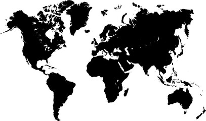 world map vector. Vector illustration.