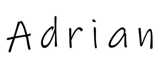 Simple text name design for Adrian