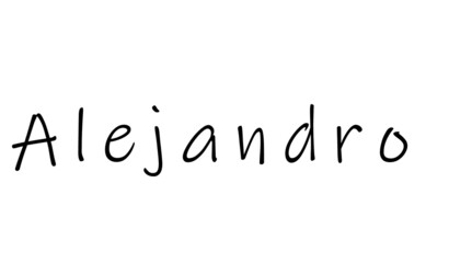 Simple text name design for Alejandro