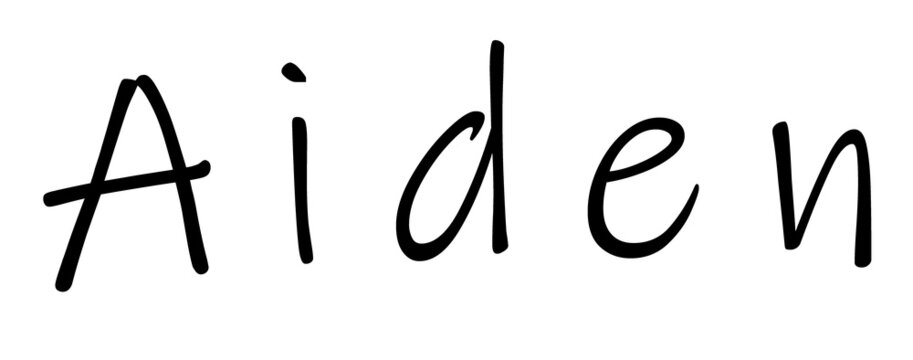 Simple text name design for Aiden