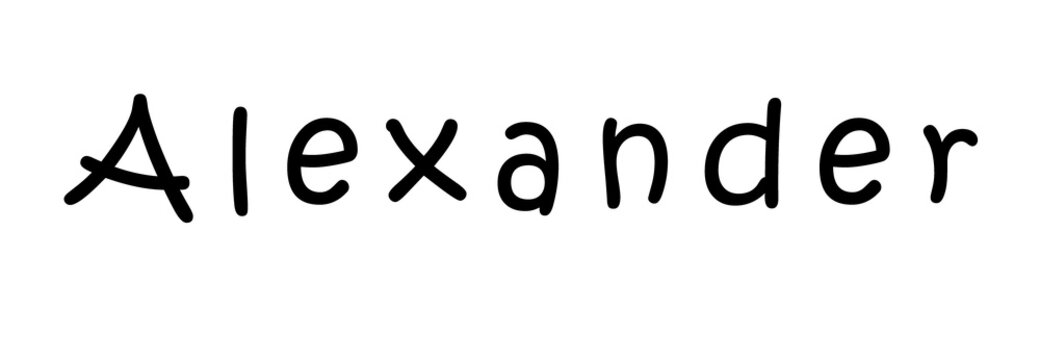 Simple text name design for Alexander