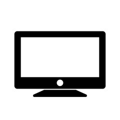 tv or pc screen icon sign isolated on a white background