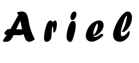 Simple text name design on white