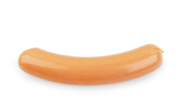 pork sausages, isolated on white background.