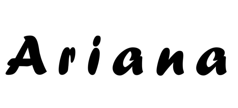 Simple text name design on white