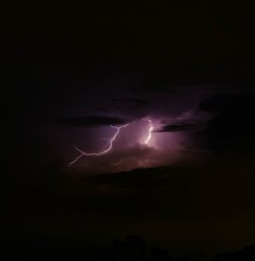 Dark sky background with storm clouds and thunder in Asahan, Melaka, Malaysia.