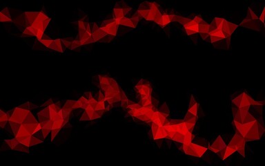 Dark Red vector polygon abstract background.