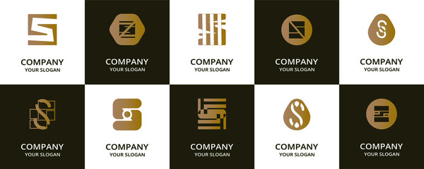 
Letter S logo set. 
Stylish set of S logos for your design. Vector illustration.