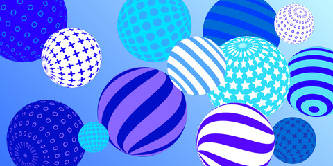 Retro 3d illustration abstract balls, great design for any purposes.  Modern cover concept. Vector illustration design. Abstract bright wallpaper. 3d geometric shape  illustration.