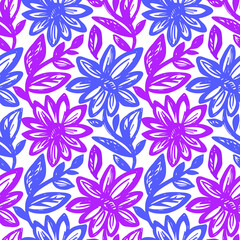 Doodle flower.Beautiful abstract pattern with doodle flower for paper design. Pattern background.