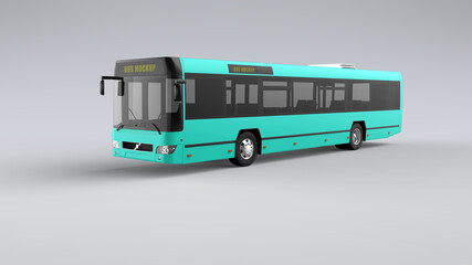 3d rendering mock up bus