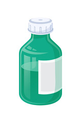 Bottle of green paint