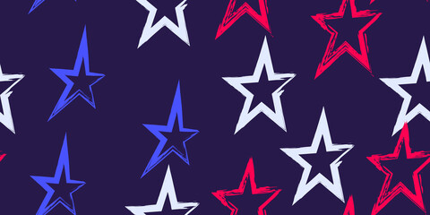 Fototapeta premium Creative stylish background. Brush stroke vector illustration. Seamless pattern.