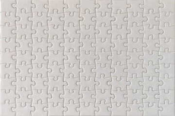 Blank white jigsaw puzzle texture background	