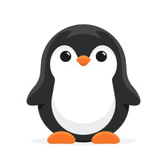 Cute penguin on white background