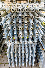 scaffolding at a construction site