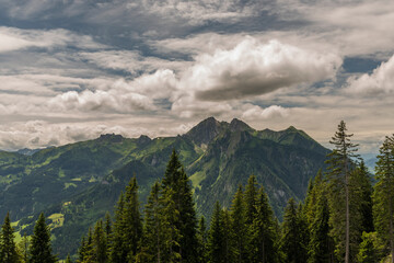Austria mountains near Sankt Johann im Pongau in cloudy day
