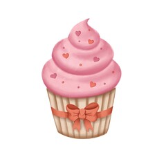 cupcake with pink icing