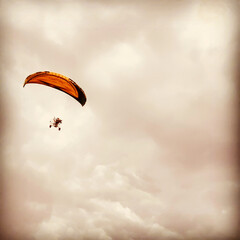 paraglider in the sky