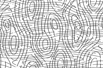 Full Seamless Abstract Pattern. Monochrome Vector. Black and White Dress Fabric Print. Design for Textile and Home Decoration. 